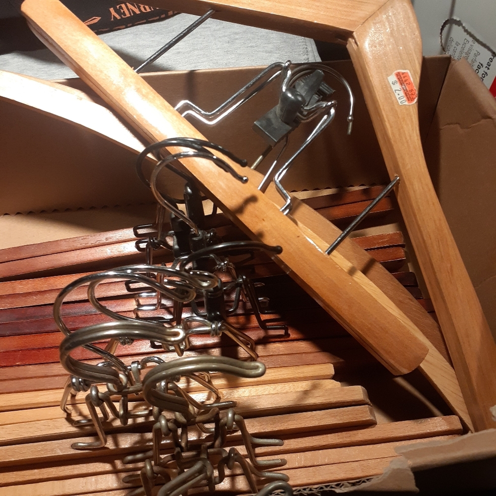 Vintage Wood Hangers 11 Mixed Eras